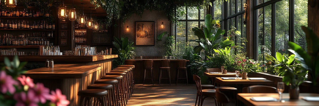 Озеленение ресторана, кафе или бара